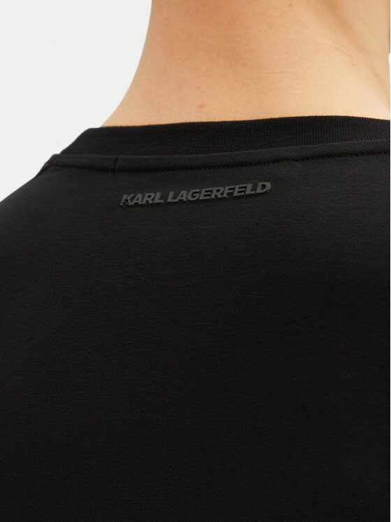 KARL LAGERFELD KARL LAGERFELD Marškinėliai 755053 552221 Juoda Regular Fit