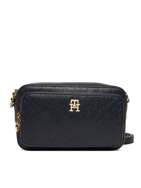 Tommy Hilfiger Ročna torba Tommy Hilfiger Th Icon Camera Bag Mono AW0AW18121 Mornarsko modra