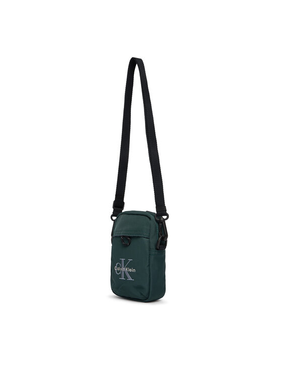 Calvin Klein Crossover torbica Calvin Klein Bold Logo Nylon Slim Reporter LV04D3231G Zelena