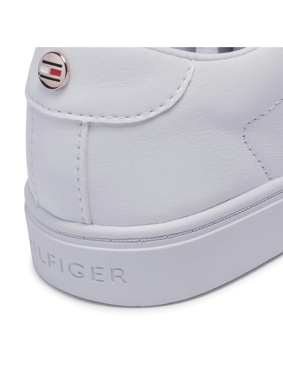 Tommy Hilfiger Sneakers Tommy Hilfiger Signature Cupsole Sneaker FW0FW05224 Bianco