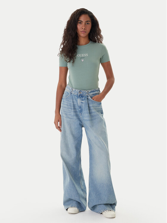 Guess Jeans Guess Jeans T-Shirt 180328 Πράσινο Classic Fit