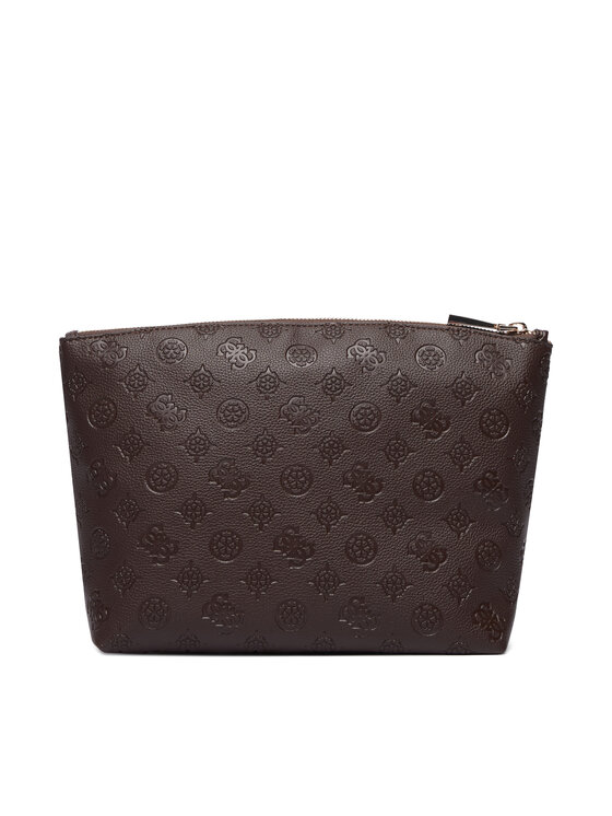 Guess Geantă pentru cosmetice Guess Lenwood Travel TWDP21 02965 Maro