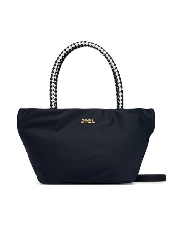 Tommy Hilfiger Soma Tommy Hilfiger Th Marina Bucket Nylon AW0AW18831 Tumši zils