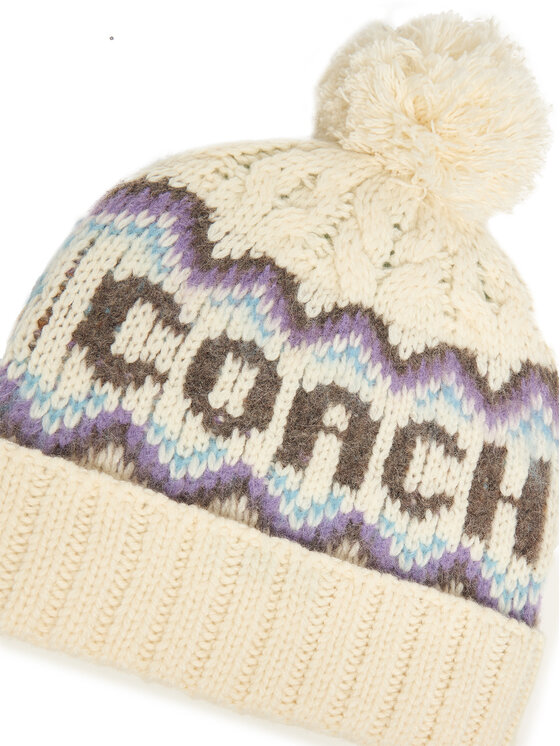 Coach Шапкa Coach CCL51 Кремовий
