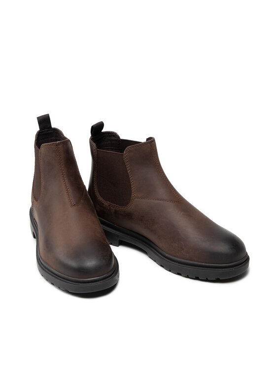 Geox Kotníková obuv s elastickým prvkem Geox U Andalo A U16DDA-00045 C6009 Hnědá