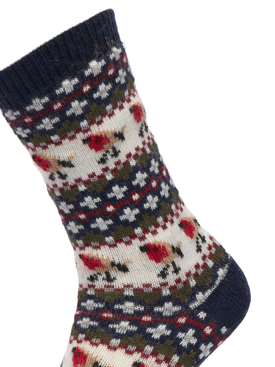 Barbour Șosete lungi Barbour Robin Fair Isle LSO0077NY55 Bleumarin
