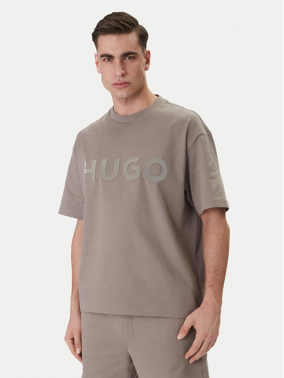 HUGO HUGO Camiseta Dinkee 50525765 Beis Oversize