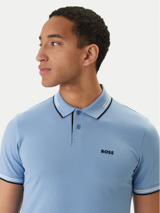 BOSS BOSS Polo Paul 50506193 Celeste Slim Fit