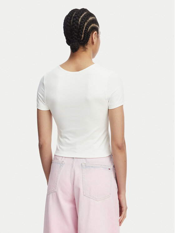 Tommy Jeans Tommy Jeans Camiseta Athleisure Metal DW0DW22284 Blanco Slim Fit