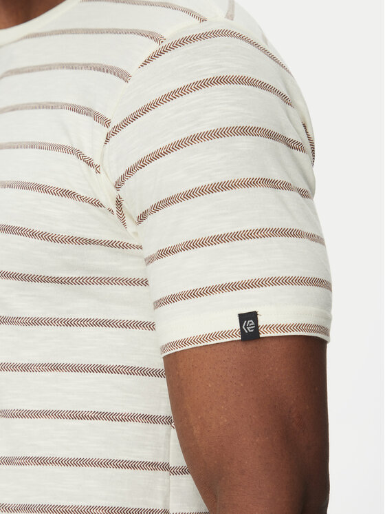 INDICODE INDICODE Camiseta Inrima 41-168 Écru Regular Fit