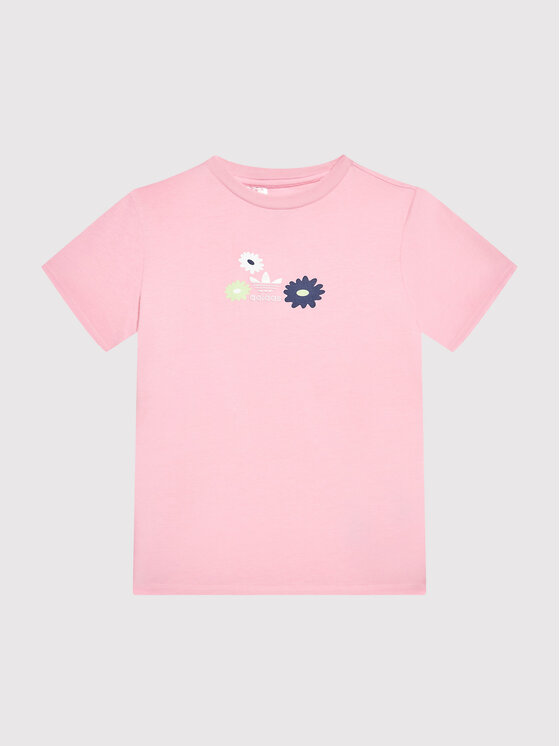 adidas adidas Marškinėliai Flower Print HF7466 Rožinė Regular Fit