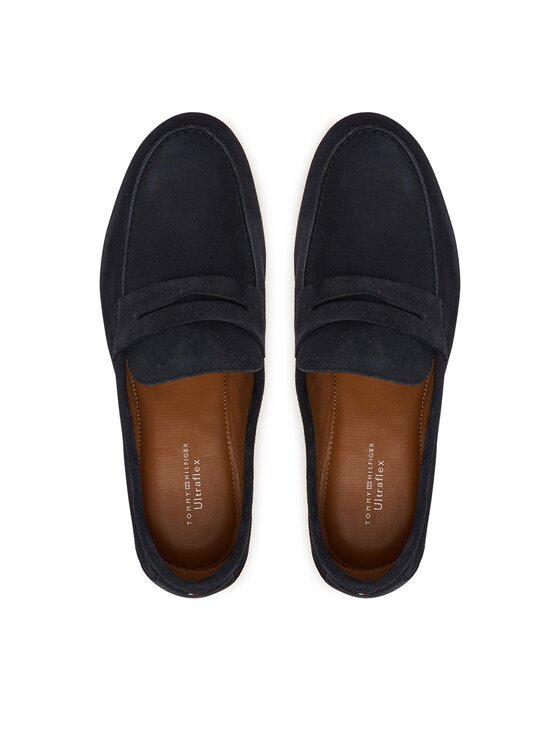 Tommy Hilfiger Loaferice Tommy Hilfiger Flexible Slim Suede Loafer FM0FM05745 Plava