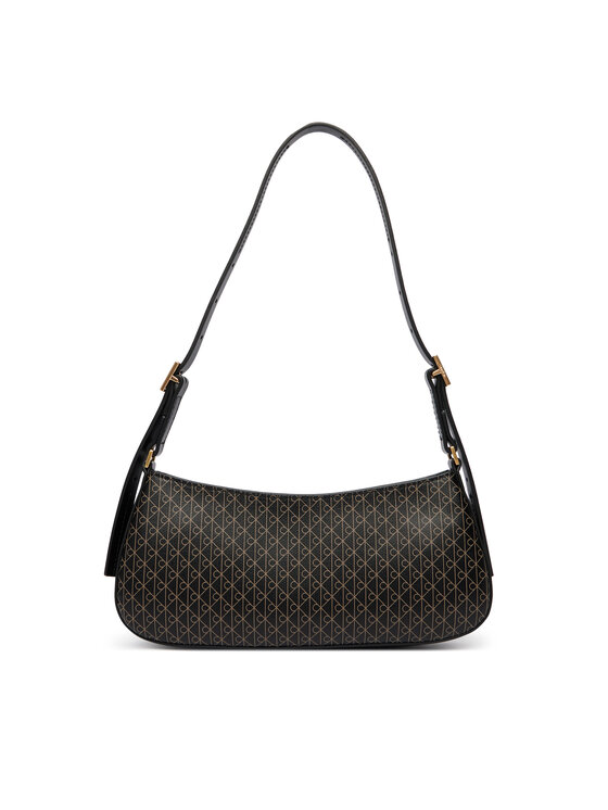 Calvin Klein Torbica Calvin Klein Emblem Aop Small Shoulder Bag LV04F3324G Crna