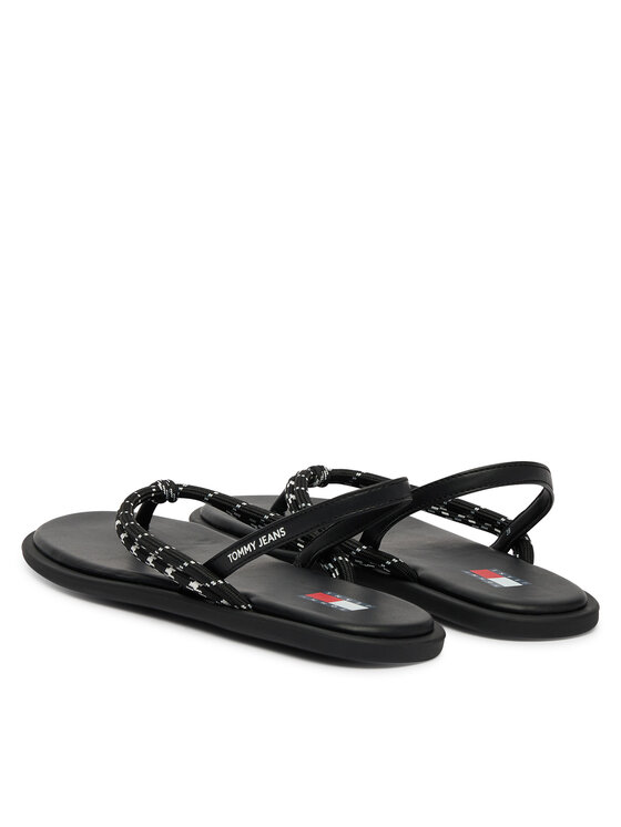 Tommy Jeans Sandale Tommy Jeans Tjw Casual Rope Sandal EN0EN02951 Negru