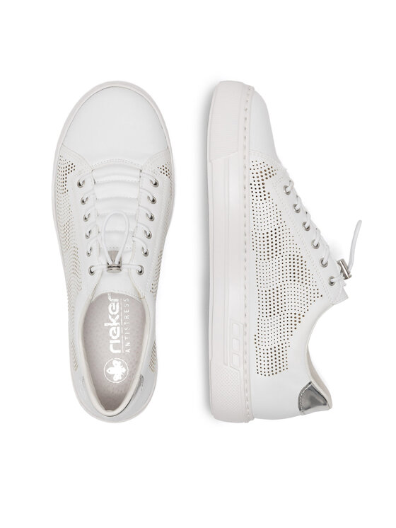 Rieker Sneakers Rieker L9853-80 Alb