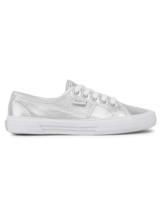 Pepe Jeans Гуменки Pepe Jeans Aberlady Shine PLS31154 Сребрист