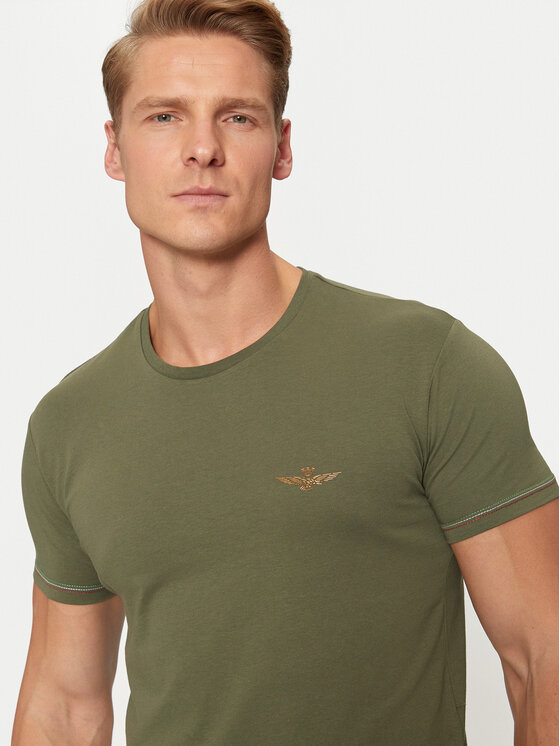 Aeronautica Militare Aeronautica Militare Футболка AM1UTI003 Зелений Regular Fit
