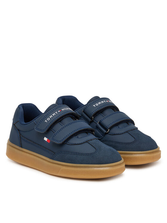 Tommy Hilfiger Snīkeri Tommy Hilfiger Low Cut Velcro Sneaker T1X9-35219-1269 S Tumši zils