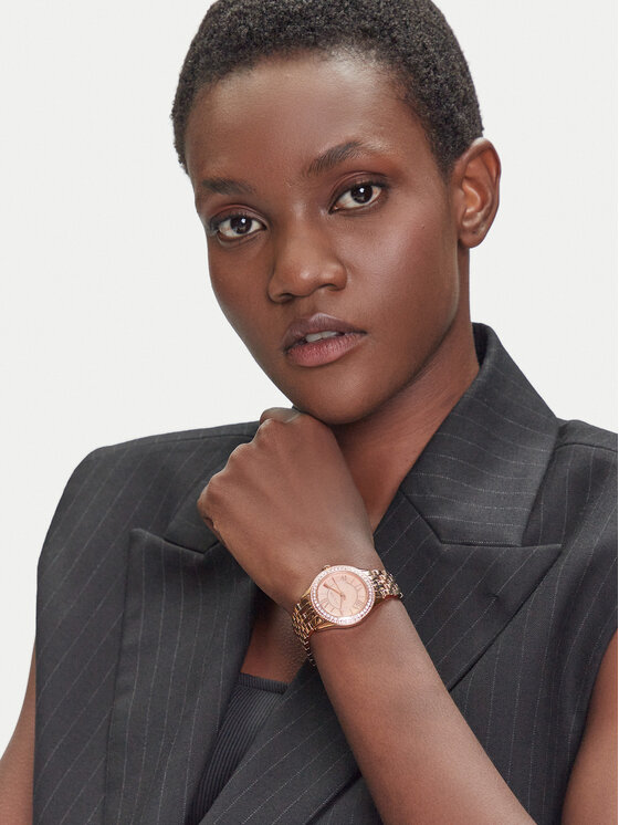 Michael Kors Pulkstenis Michael Kors Harlowe MK4845 Rozā zelts