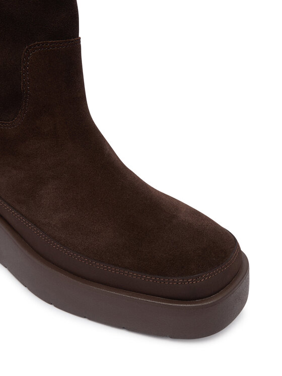 Calvin Klein Snehule Calvin Klein Flatform Mid Boot Suede Wl HW0HW03181 Hnedá