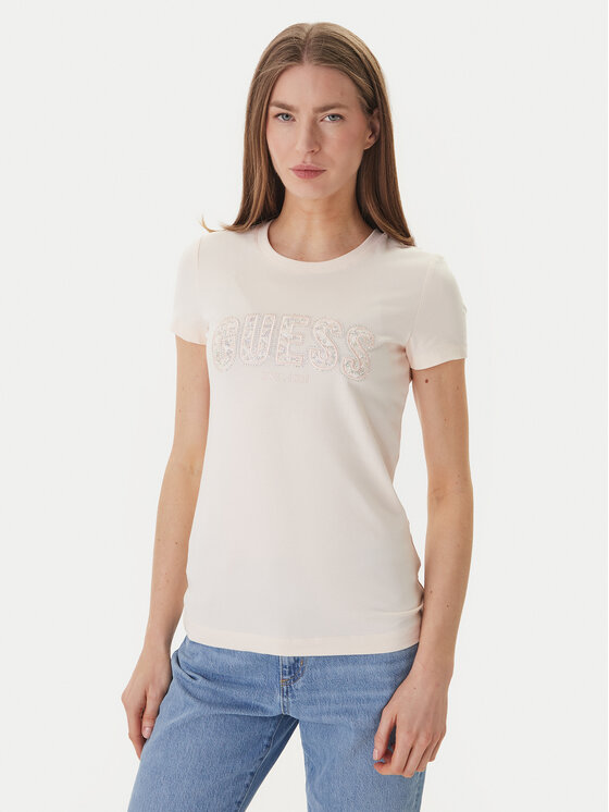 Guess Guess Футболка W5GI04 J1314 Рожевий Slim Fit