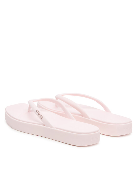 Crocs Šlepetės per pirštą Crocs Miami Square Flatform Flip 214161 Šviesiai rožinė