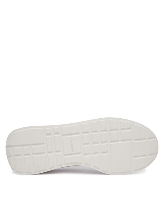Calvin Klein Сникърси Calvin Klein Retro Runner Sock Laceup Mix YM0YM01414 Бял