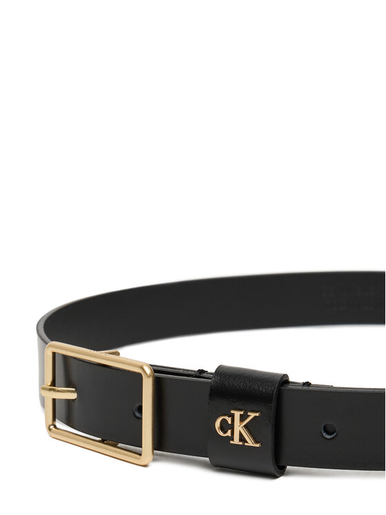 Calvin Klein Pasek Damski Calvin Klein Square Buckle Ck Loop 25Mm LV04F7050G Czarny