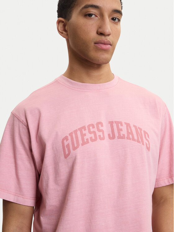 Guess Jeans Guess Jeans Футболка M6GIB6 K8FQ4 Рожевий Regular Fit