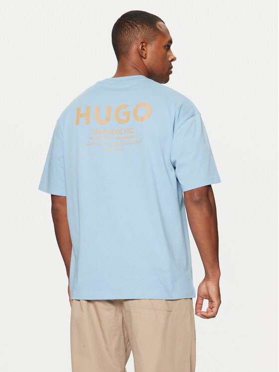HUGO HUGO Футболка Nalono 50509776 Світло-синій Relaxed Fit