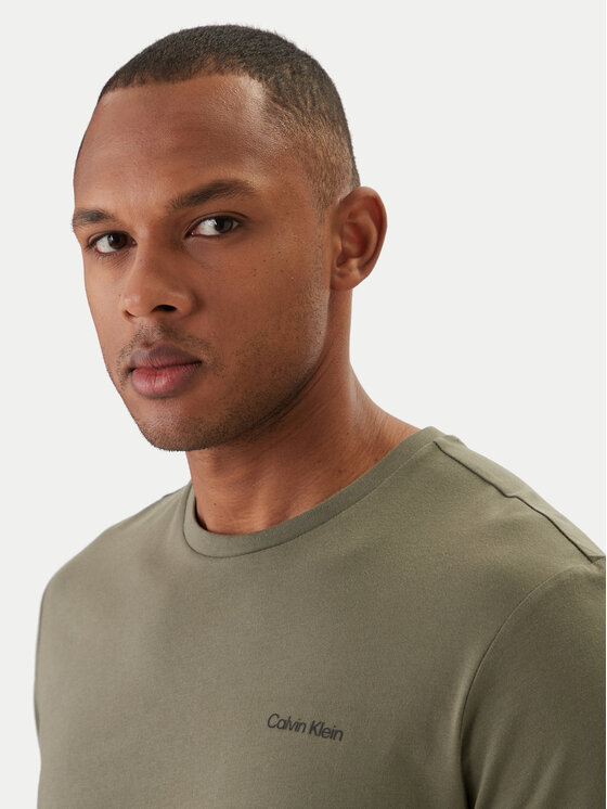 Calvin Klein Calvin Klein Camiseta Micro Logo LV04LC255G Verde Regular Fit
