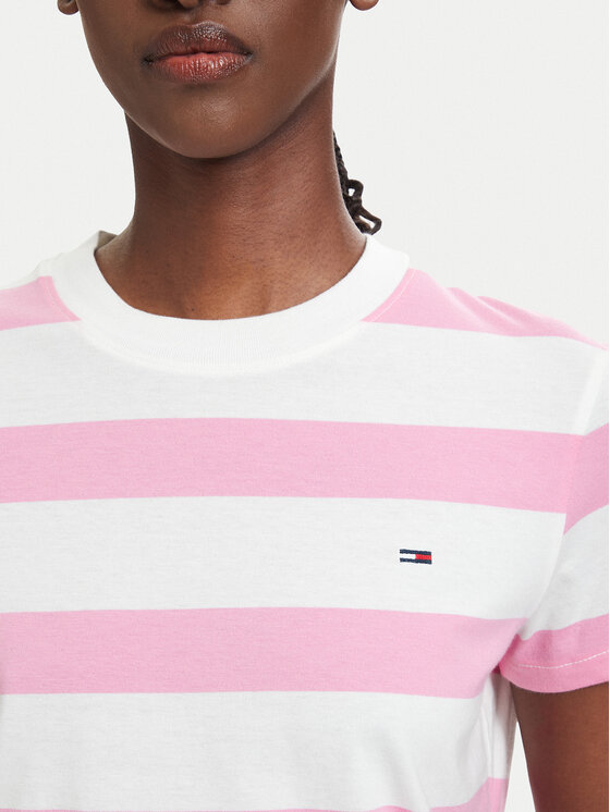 Tommy Jeans Tommy Jeans Camiseta Flag DW0DW23801 Rosa claro Regular Fit