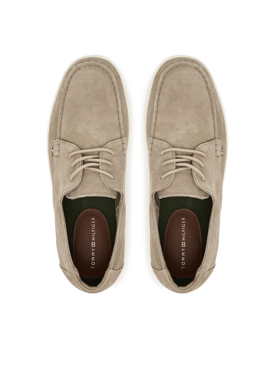 Tommy Hilfiger Félcipő Tommy Hilfiger Casual Suede Stitch Toe Hybrid FM0FM05707 Bézs