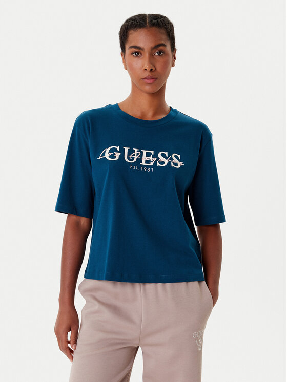 Guess Guess Camiseta V5YI02 I3Z14 Azul Boxy Fit
