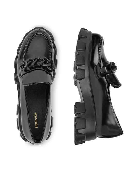 DeeZee Loafersy DeeZee 17090-2 Černá
