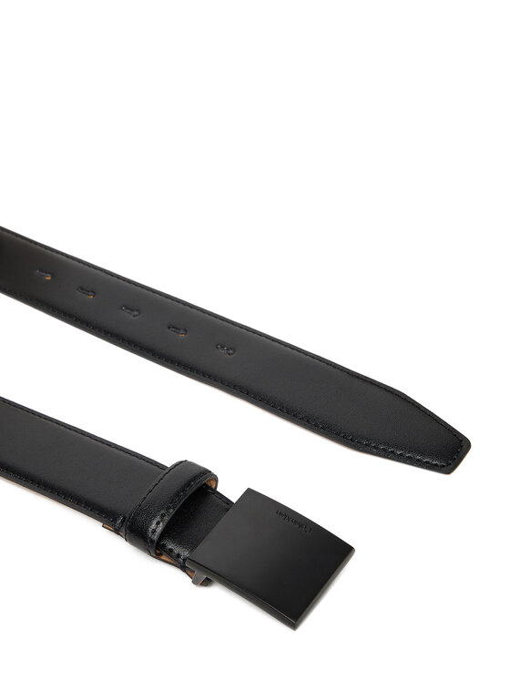 Calvin Klein Pánsky opasok Calvin Klein Titlecase Plaque Buckle 32Mm LV04D7030G Čierna