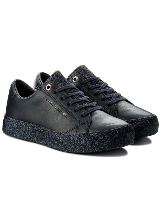 Tommy Hilfiger Sneakers Tommy Hilfiger Sparkle Outsole Glitter Sneaker FW0FW02798 Bleumarin