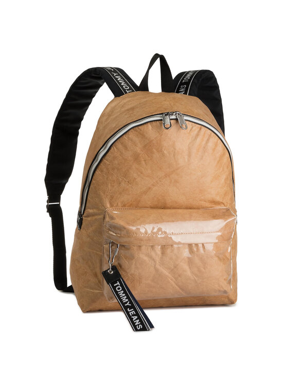 Tommy Jeans Ruksak Tommy Jeans Tjm Logo Tape Coated Backpack AM0AM04976 Hnedá