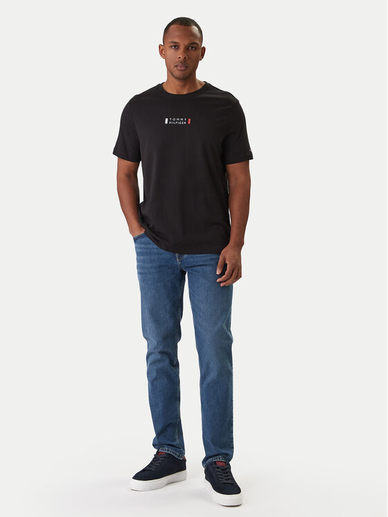 Tommy Hilfiger Tommy Hilfiger Camiseta Brand Love MW0MW41453 Negro Regular Fit