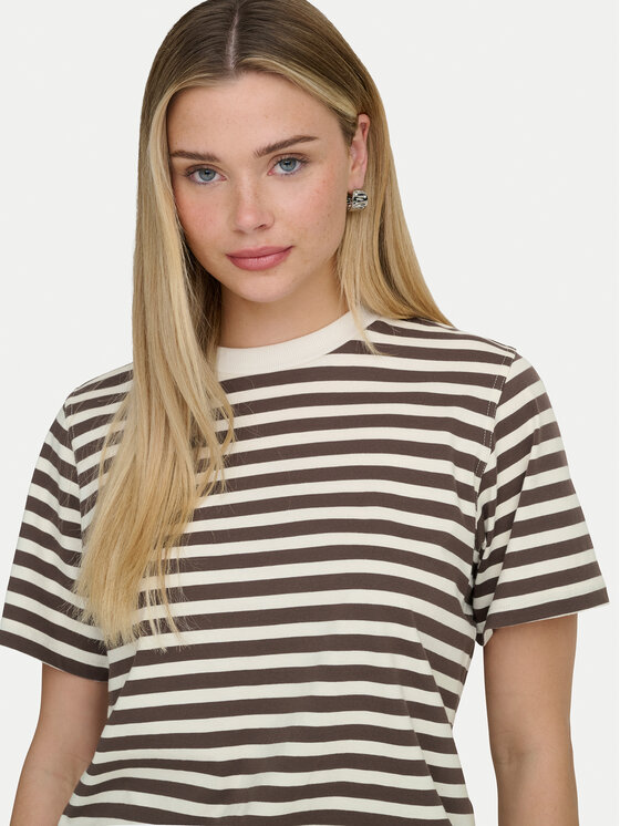 ONLY ONLY Camiseta Livina 15272227 Marrón Regular Fit