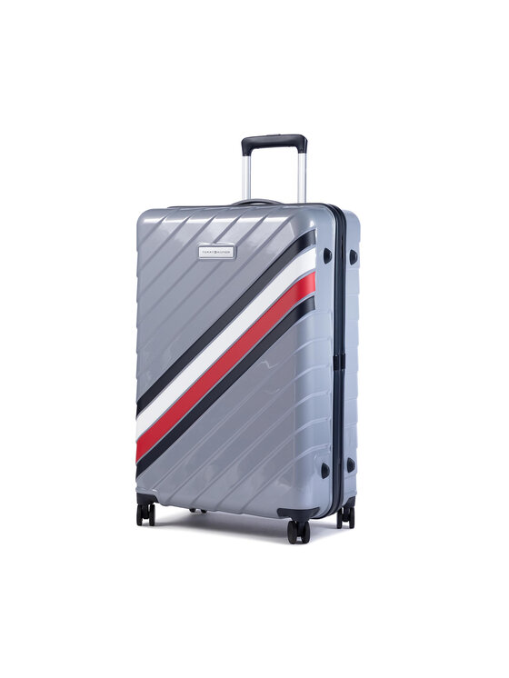 Tommy Hilfiger Walizka duża Tommy Hilfiger Tommy Corporate 28 AU0AU01062 Srebrny