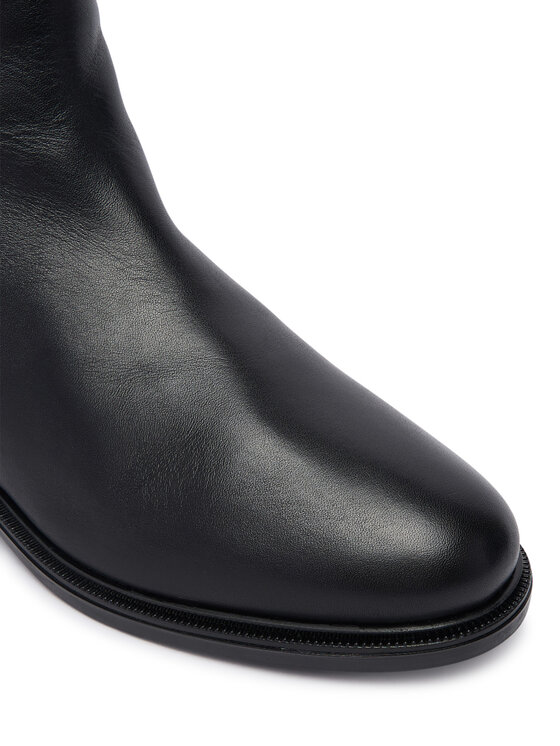 Tommy Hilfiger Stivaletti Tommy Hilfiger Th Buckle Leather Ankle Boot FW0FW09486 Nero