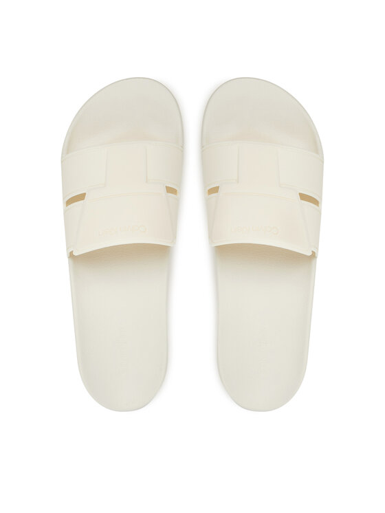 Calvin Klein Чехли Calvin Klein Pool Slide Double T HM0HM01752 Бял