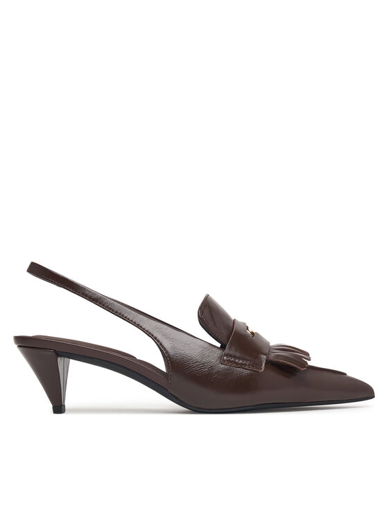 Tommy Hilfiger Γοβάκια Tommy Hilfiger Th Penny Bar Pointy Sling Back FW0FW09535 Καφέ