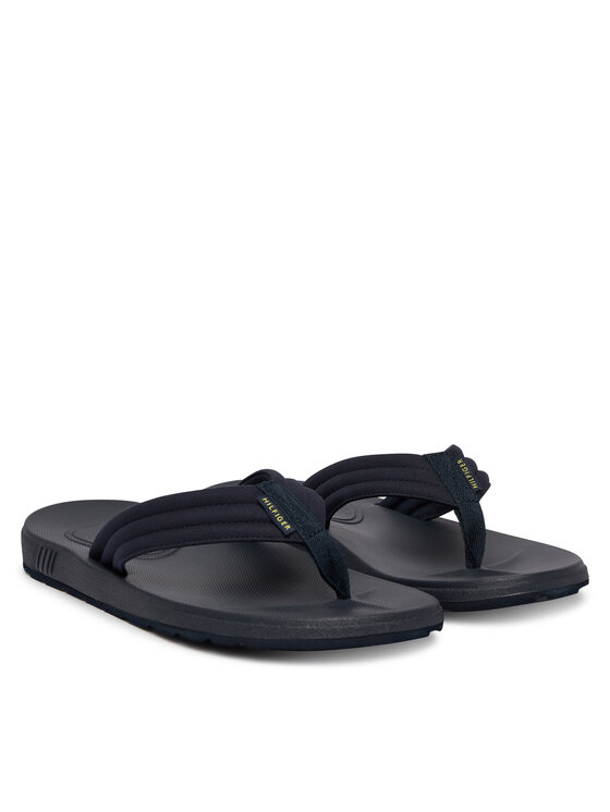 Tommy Hilfiger Japonki Tommy Hilfiger Molded Hilfiger Lth Beach Sandal FM0FM05802 Granatowy