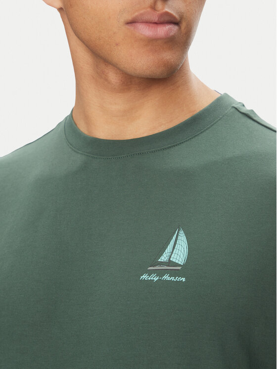Helly Hansen Helly Hansen Majica Shoreline 54601 Zelena Regular Fit