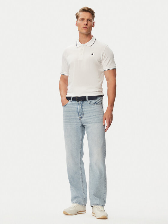 Beverly Hills Polo Club Beverly Hills Polo Club Поло P-SS26M-P42561 Білий Regular Fit