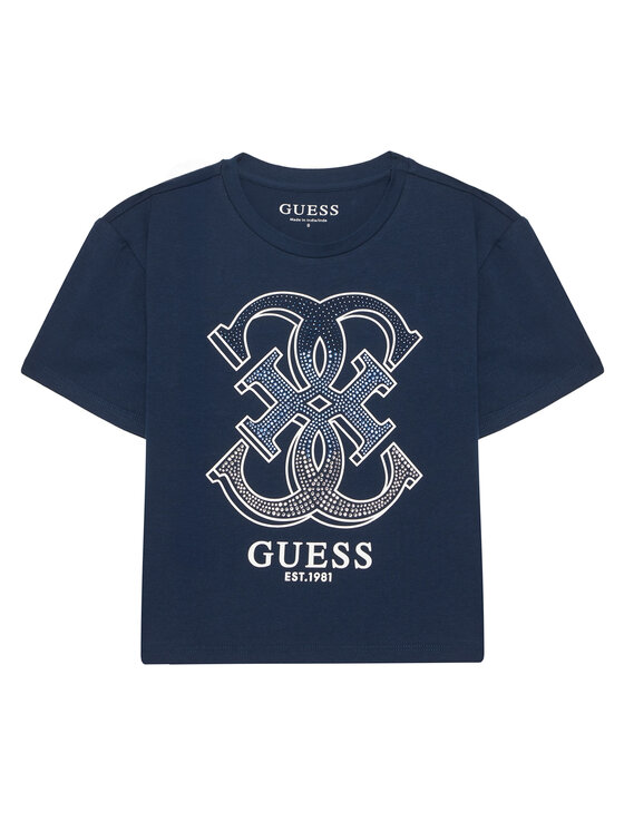 Guess Guess Marškinėliai J6RI28 K6YW4 Tamsiai mėlyna Regular Fit