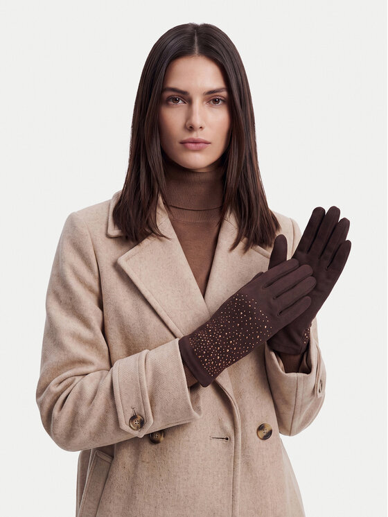 Nine West Rękawiczki Nine West CEO-NW-W6-001-AW26K Brązowy