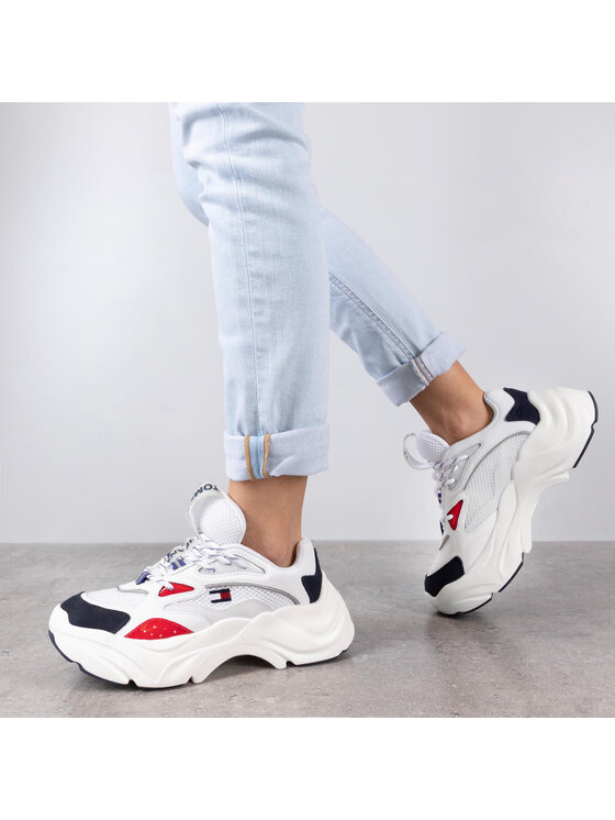 Tommy Jeans Snīkeri Tommy Jeans Fashion Chunky Runner EN0EN00791 Balts